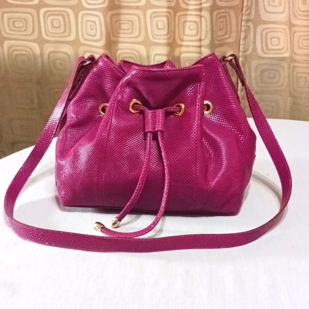 Lauren Merkin Patent eather Snake Embossed Shoulder Bag